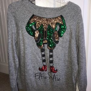 Elfie selfie ugly Christmas sweater